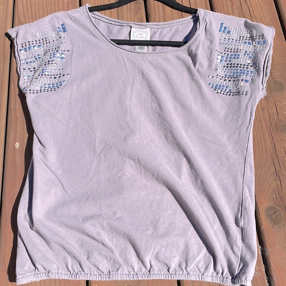 Belle de Jour Medium embellished cotton top. Hand wash cold.
